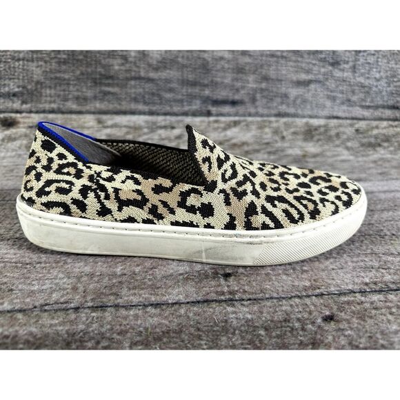 Rothy’s The Original Slip On Sneaker in Animal Print Leopard Knit Sneaker 6 - Picture 5 of 10